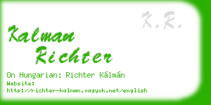 kalman richter business card